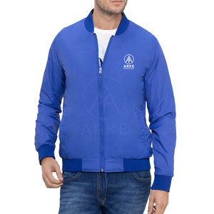 Vente en gros Veste d'hiver pour homme à col montant Bomber en polyester à séchage rapide avec logo avant Vente en ligne - Product Image 3