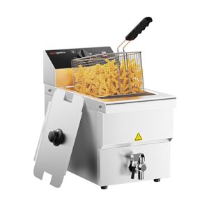 Friteuse électrique de comptoir professionnelle - 8 litres - 3,25 kW - Manuelle - avec robinet de vidange - Product Image 1