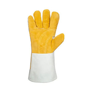 Gants de soudage de qualité supérieure Gants en cuir véritable Odm & Oem Service Gants de soudage Prix bon marché à vendre - Product Image 4