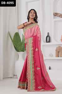 Nueva exclusiva ropa tradicional india mezcla perfecta de elegancia y rico Pallu bordado pesado Codding Design Work Saree - Product Image 6