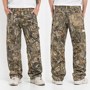 Pantalones de Trabajo de Algodón para Hombre, con Doble Rodilla, Estilo Carpintero, Camuflaje, Resistentes, Transpirables, Antiarrugas, con Serigrafía, Tallas Grandes - Product Image 1