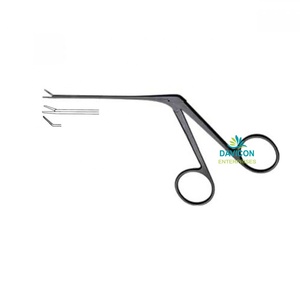 Micro pinces auriculaires droites en acier inoxydable de haute qualité, Instruments chirurgicaux orl dentelés à revêtement noir - Product Image 1