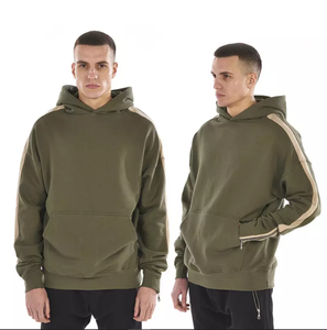 Sweat-shirts à capuche surdimensionnés en coton 100% pour hommes, bon marché, brodés, pour le style streetwear et l'usage quotidien - Product Image 3