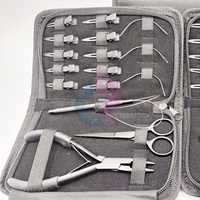 Kit d'extension de cheveux tissés durables Microlinks, pinces de sectionnement en acier inoxydable à maintien robuste, ciseaux, pince à boucle de tirage, pince de fermeture