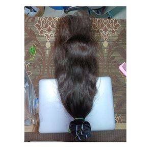 Vente en gros de paquets de cheveux humains bruts vierges indiens Cuticule à vague profonde en vrac alignée Extensions naturelles pures de style Fumi doux - Product Image 6