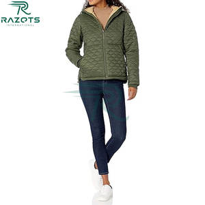 เสื้อแจ็คเก็ตผ้าฝ้ายผู้หญิงลายพิมพ์บล็อกสีถักแบบควิลท์ ขายดีประจำปี 2025 สำหรับฤดูใบไม้ร่วงและฤดูหนาว - Product Image 4