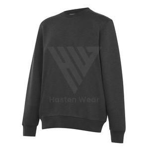 Sweat-shirt en coton uni avec logo personnalisé d'usine, prix de gros, sweat-shirt à col rond pour homme, best-seller - Product Image 3