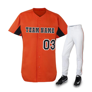 Servicio OEM diseño uniforme de béisbol al por mayor en blanco moda 100% poliéster hombres uniforme de béisbol - Product Image 1