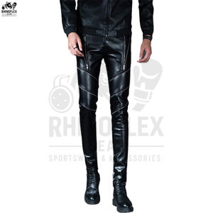 Personalizar pantalón de cuero de alta calidad para los hombres Diseño de logotipo personalizado Uso diario de cuero Color personalizado pantalón de cuero para los hombres - Product Image 5