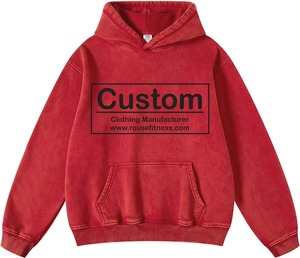 Sudadera con Capucha Personalizada al por Mayor, Moderna y de Alta Demanda para Hombre, Talla Grande, Lavado Ácido, Sudadera Gruesa para Invierno - Product Image 1
