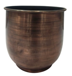 Pot de fleur en fer de forme ronde pour la maison balcon et jardin Pot de fleur jardin Patio intérieur extérieur fait à la main en vrac produit - Product Image 1