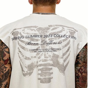 เสื้อยืดผ้าฝ้ายออร์แกนิคสำหรับผู้ชายเสื้อยืดโอเวอร์ไซส์เปิดไหล่ตกโลโก้แบบออกแบบได้ตามที่ต้องการ - Product Image 3