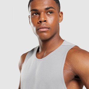 Camiseta sin mangas de gimnasio personalizada de alta calidad para hombre, de punto, transpirable, de secado rápido, 100% algodón, estilo informal, logotipo de talla de Color personalizado - Product Image 4