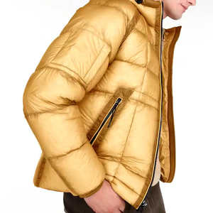 Veste matelassée pour homme à capuche, coupe-vent, respirante, chaude, doublure douce, finition brillante, fermeture éclair intégrale, option logo - Product Image 5