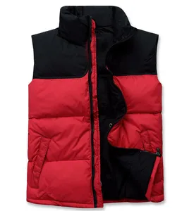 Men's puffer vest coat Travel Light Weight Insulated Puffer Vest with Pocket Green Stitching Winter Sleeveless Duck Down Vest