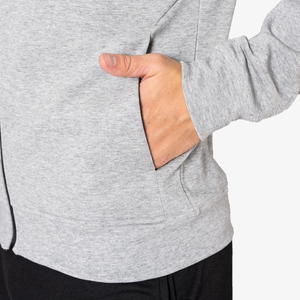 Sudaderas con capucha extragrandes gruesas en blanco de alta calidad sin cuerda, logotipo de muestra gratis, sudaderas con capucha de mezcla de algodón de talla grande para hombres - Product Image 4