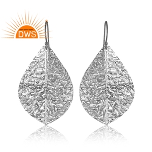 Best Quality Oxidized Sterling <b>Silver</b> Leaf Design <b>Dangle</b> <b>Earring</b> Custom Jewelry For Women Gift For Her - Product Image 4