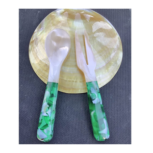 Cuillère en nacre et cuillère en coquillage de qualité supérieure par le fournisseur vietnamien 99 données en or pour la décoration de table - Product Image 2