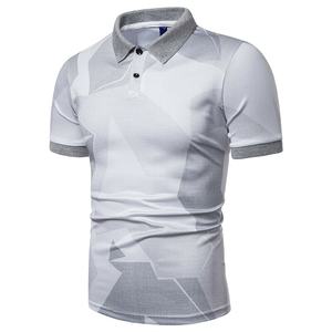 Camiseta elástica transpirable y cómoda de alta calidad para hombre, logotipo personalizable, sublimación de Color, Media manga de talla grande - Product Image 1