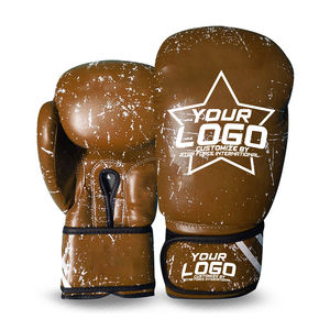 Gants de boxe en cuir de vachette sans marque personnalisés de haute qualité support de poignet Velcro/support de poignet à crochet et boucle - Product Image 5