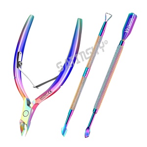 Kit de herramientas de Podología Juego de 5 piezas con flecha cóncava y pinzas para uñas de los pies de llama, Lima negra y sonda Instrumentos forjados alemanes - Product Image 4
