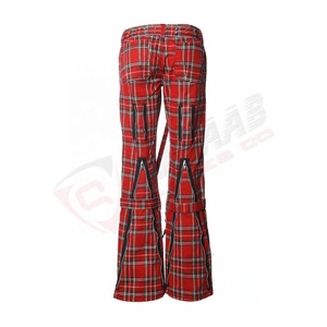 เอวสูงฤดูร้อนฤดูใบไม้ผลิสวมใส่Street Flickedผู้หญิงครึ่งตรวจสอบ-Tartan Plaids-punksขากางเกงGothicกางเกง - Product Image 6