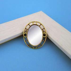 Jeweljunk Adjustable <b>Antique</b> <b>Gold</b> Plated Mirror Finger Ring 1505519A Stylish Fashion Accessory - Product Image 1