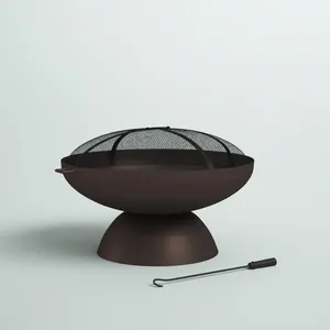 Ensemble de BBQ en métal de foyer de sapin de chauffage extérieur de haute qualité acier Corten enduit noir dernière arrivée prix de gros bon marché - Product Image 2