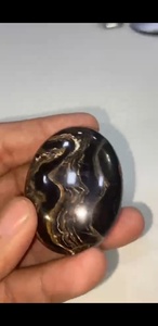 Piedra de Palma Ovalada de Estromolita Natural Pulida para Meditación, Cristal Curativo, Arte Coleccionable - Product Image 4