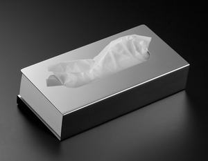 Cajas de cubos de papel de seda plateadas personalizadas, caja de escritorio decorativa diaria para restaurantes y hoteles - Product Image 6