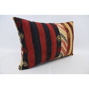 Multicolor bohemio Vintage patrón lana Kantha 16x24 pulgadas tejido ecológico antideslizante extraíble lavable almohada de refuerzo - Product Image 3