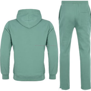 ชุดวอร์มแบบสองชิ้นทรงขาบานพิมพ์ลายโลโก้ตามสั่ง ชุดออกกำลังกายแบบโอเวอร์ไซส์ ชุดวอร์มสำหรับวิ่ง - Product Image 2