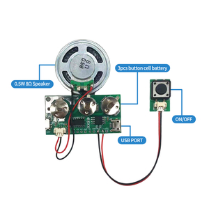 Mô-đun âm thanh có thể tải xuống qua USB, đèn & loa hoạt động bằng nút nhấn dành cho thiệp chúc mừng & hộp quà tặng để gửi tin nhắn cá nhân hóa - Product Image 6