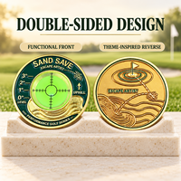 Niveau à bulle double face pour green de golf, design personnalisé, aide portable d'entraînement au putting pour cadeaux et événements de golf