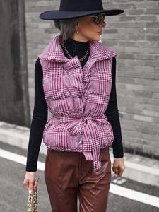 เสื้อแจ็กเก็ตแขนกุดสำหรับผู้หญิง, เสื้อแจ็คเก็ตแขนกุดบุคอตตอนสำหรับฤดูหนาว - Product Image 4