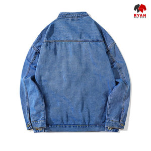 Veste en jean tricotée pour homme Ryan Pro Gear, personnalisée, fermeture boutonnée confortable, logo personnalisé, style uni, imperméable - Product Image 6