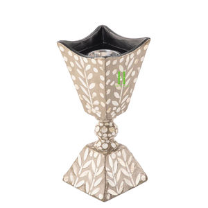 Brûleur d'encens arabe en bois vert à la mode Bakhoor incrusté de nacre brûleur d'encens de luxe arabe fait à la main du Vietnam - Product Image 4