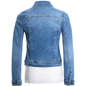 Chaqueta Vaquera Elegante de Alta Calidad para Mujer, Ropa Casual, Venta al por Mayor OEM, Chaqueta Vaquera de Algodón de Alta Calidad para Mujer, Chaqueta Vaquera Personalizada - Product Image 2