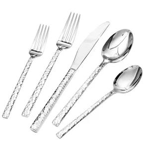 Ensemble de couverts en métal finition argent royal élégant en acier inoxydable cuillère fourchette couteau vaisselle pour cuisine et table à manger - Product Image 4