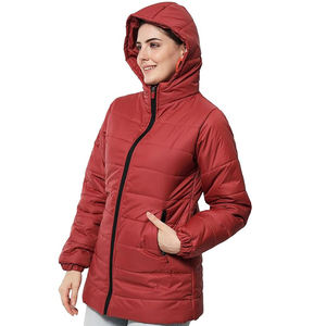 Doudoune longue pour femme coupe-vent respirant personnalisé en gros veste pour femme couleurs options personnalisées disponibles - Product Image 4