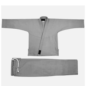 Kimono de Jiu-Jitsu professionnel gris / Kimono BJJ / Gis BJJ personnalisé bleu pour hommes, uniforme de Jiu-Jitsu brésilien, kimono de Jiu-Jitsu - Product Image 4