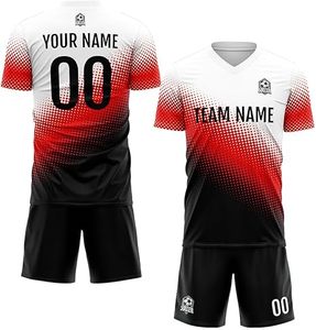 Soccer Uniform <b>Set</b>-Customized Colors & Logo 100% Cotton Quick Dry Unisex Adult - Product Image 1