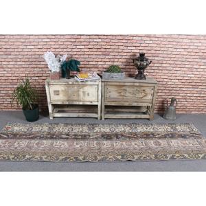 Tapis de 2,6 x 9,3 pieds, tapis de couloir vintage, tapis bleu à motifs floraux - Product Image 2