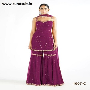 ชุดสูทชาราราราอินเดียและปากีสถานขายดีในจอร์เจียพร้อมงานปักลายซาลวาร์คาเมซแฟนซีเหมาะสำหรับงานแต่งงาน - Product Image 3