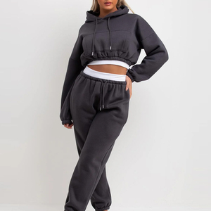 Top Trending Otoño Invierno cálido manga larga Mujer chándal ropa Casual 100% algodón tejido botón alta calidad disponible - Product Image 3