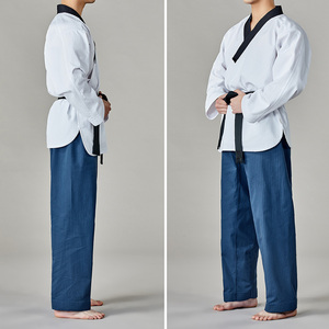 Venta al por mayor personalizable cómodo ligero Dobok diseño de malla grande Taekwondo entrenamiento Gi Essentials equipo de artes marciales - Product Image 4