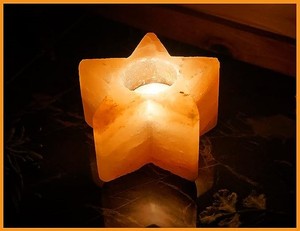 Portavelas con forma de estrella de sal rosa, venta al por mayor interruptor de atenuación lámpara de sal del Himalaya piedra de roca de cristal Rosa sal natural de Pakistán - Product Image 5