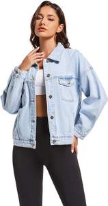 Chaquetas de mezclilla de mujer de tasa ajustable, fabricación personalizada, estilo superior de tasa de fábrica, recién llegado para chaquetas de mezclilla de mujer - Product Image 3