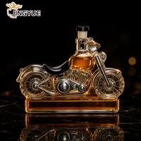 Bouteille à liqueur en verre en forme de moto personnalisée, cadeau pour motards, décoration de bar à domicile, articles de bar décoratifs pour les amateurs de whisky, carafe à whisky