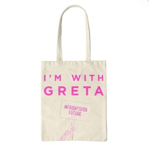 Bolsa de lona de algodón ecológica personalizada bolsas de compras blancas lisas reutilizables de tamaño mediano con logotipo impreso personalizado al por mayor - Product Image 2